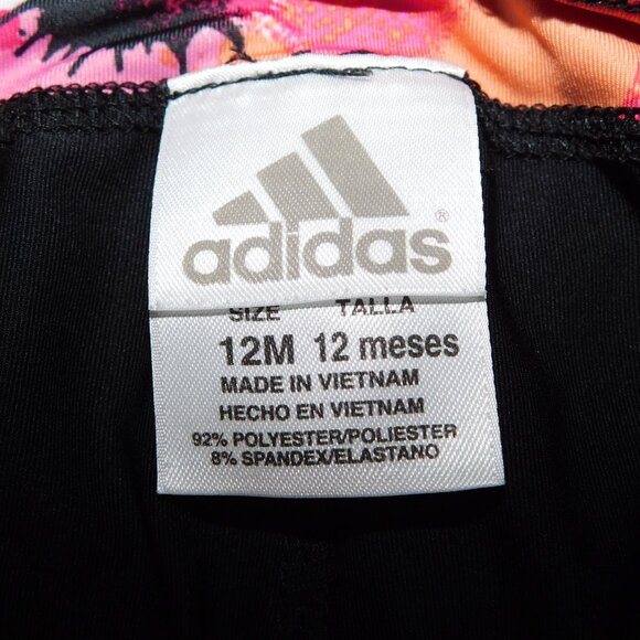 Adidas Baby Girl 12M Multicolor Paint Splatter leggings / tights - Picture 4 of 8